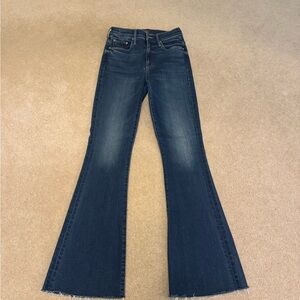 MOTHER Dark Blue Flare Jeans